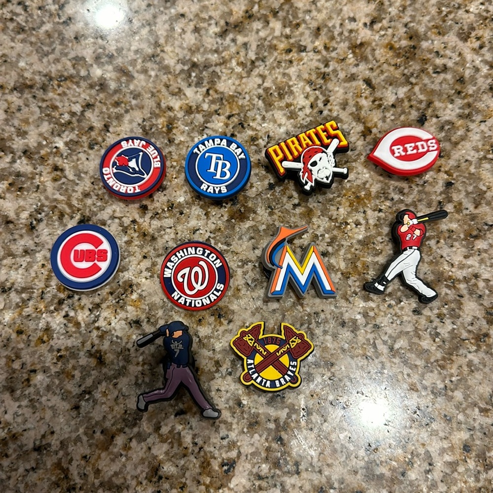 10 MLB Baseball Croc Piece